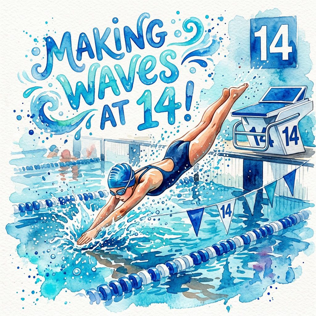 14th Birthday Swim Team Girl preview