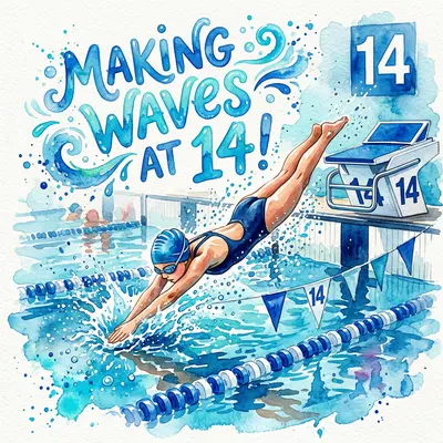 14th Birthday Swim Team Girl preview