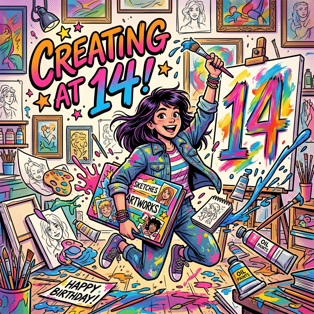 14th Birthday Art Portfolio Girl preview