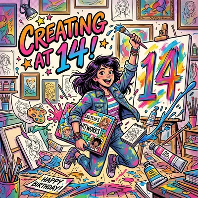 14th Birthday Art Portfolio Girl preview