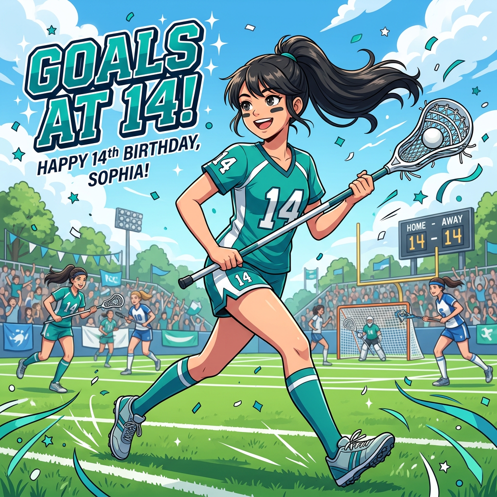 14th Birthday Lacrosse Girl preview