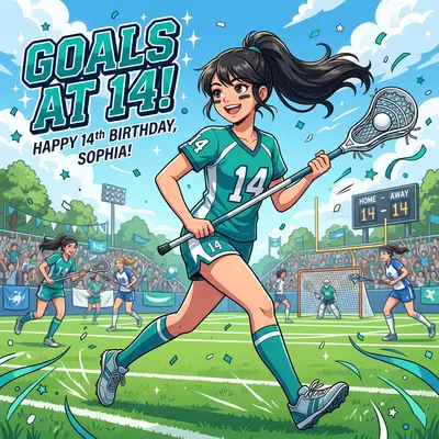 14th Birthday Lacrosse Girl preview