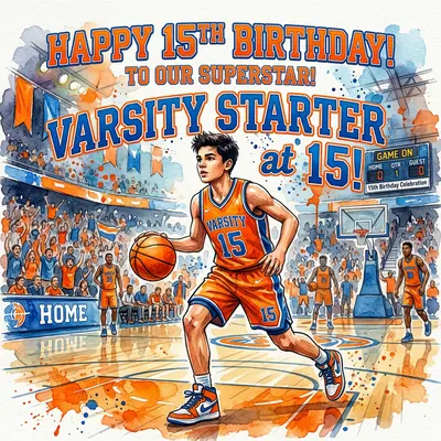 15th Birthday Basketball Varsity Boy preview