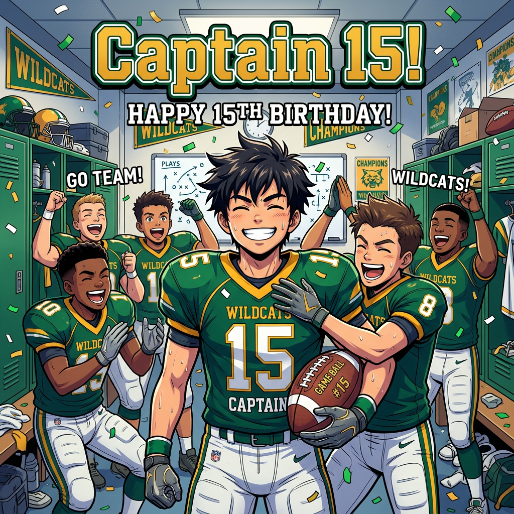 15th Birthday Football Captain Boy preview