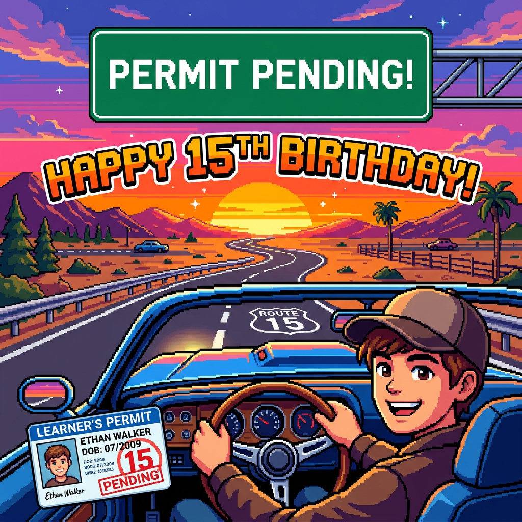 15th Birthday Driving Permit Boy preview