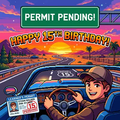 15th Birthday Driving Permit Boy preview