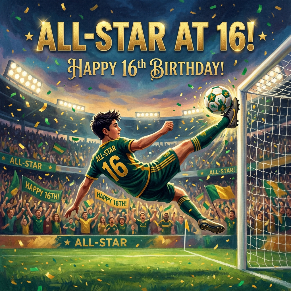 16th Birthday Soccer All-Star Boy preview