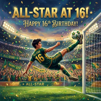 16th Birthday Soccer All-Star Boy preview