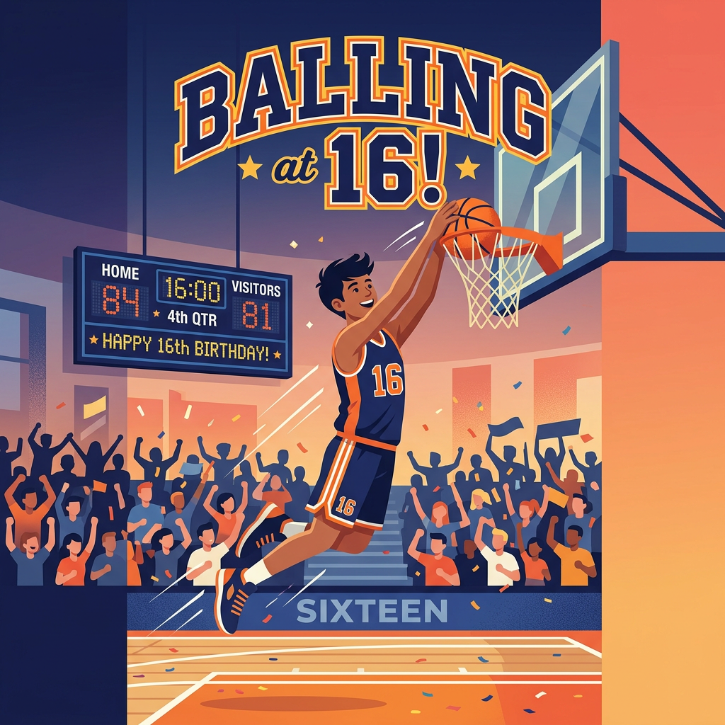 16th Birthday Basketball Varsity Boy preview