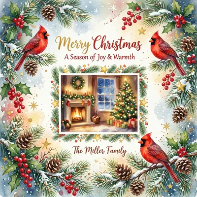 Cozy Family Photo Card preview