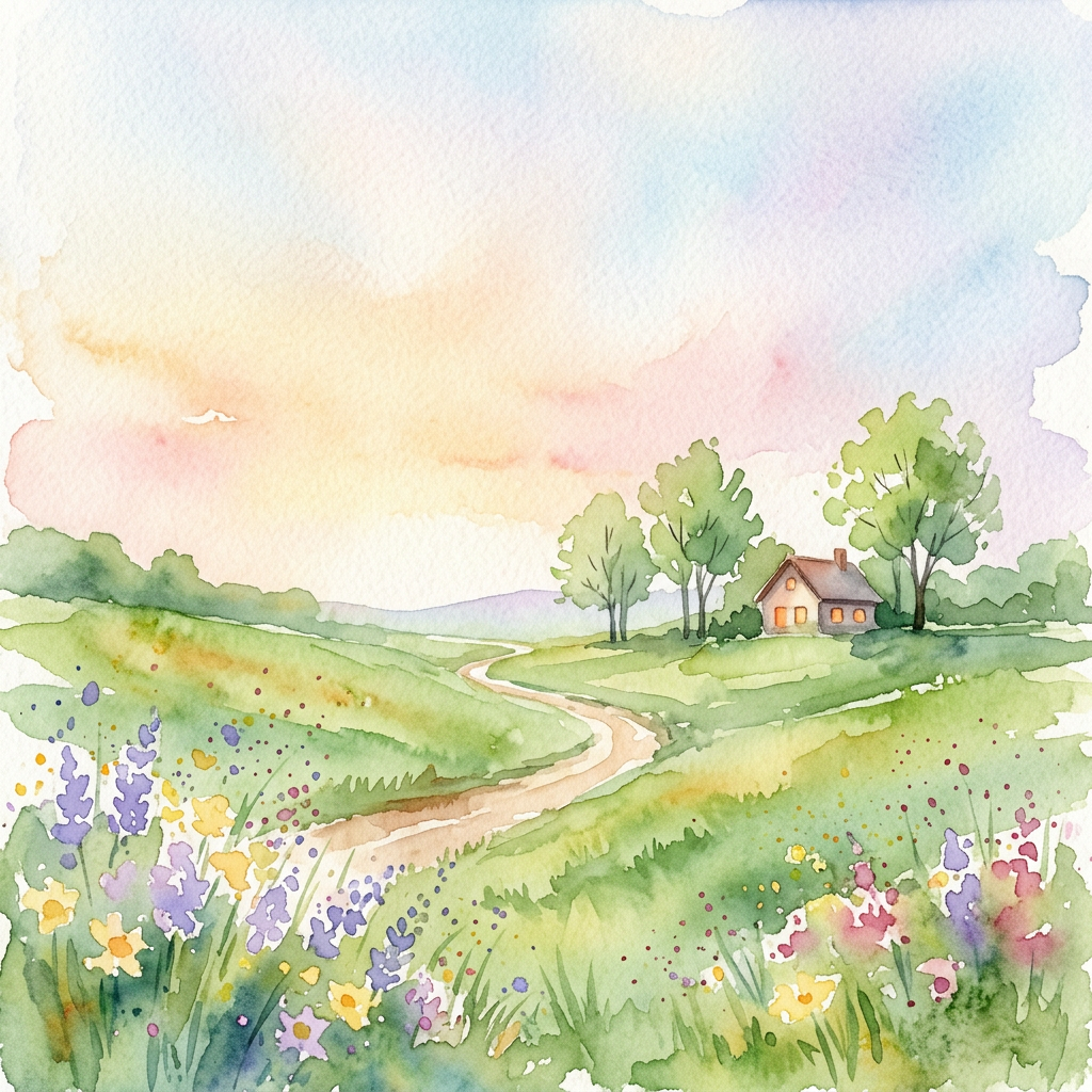Watercolor Easter Morning preview