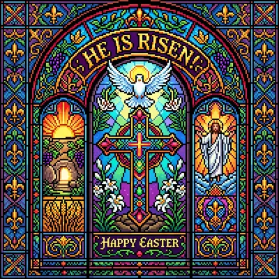 Pixel Art Church Window preview