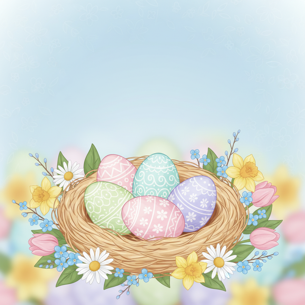 Pastel Easter Eggs Nest preview