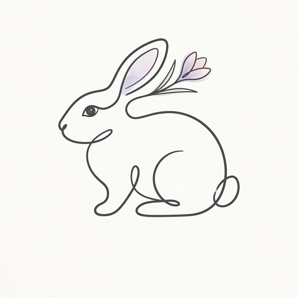 Minimalist Bunny Silhouette preview