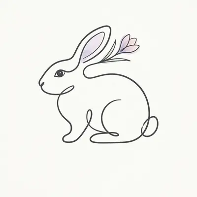 Minimalist Bunny Silhouette preview