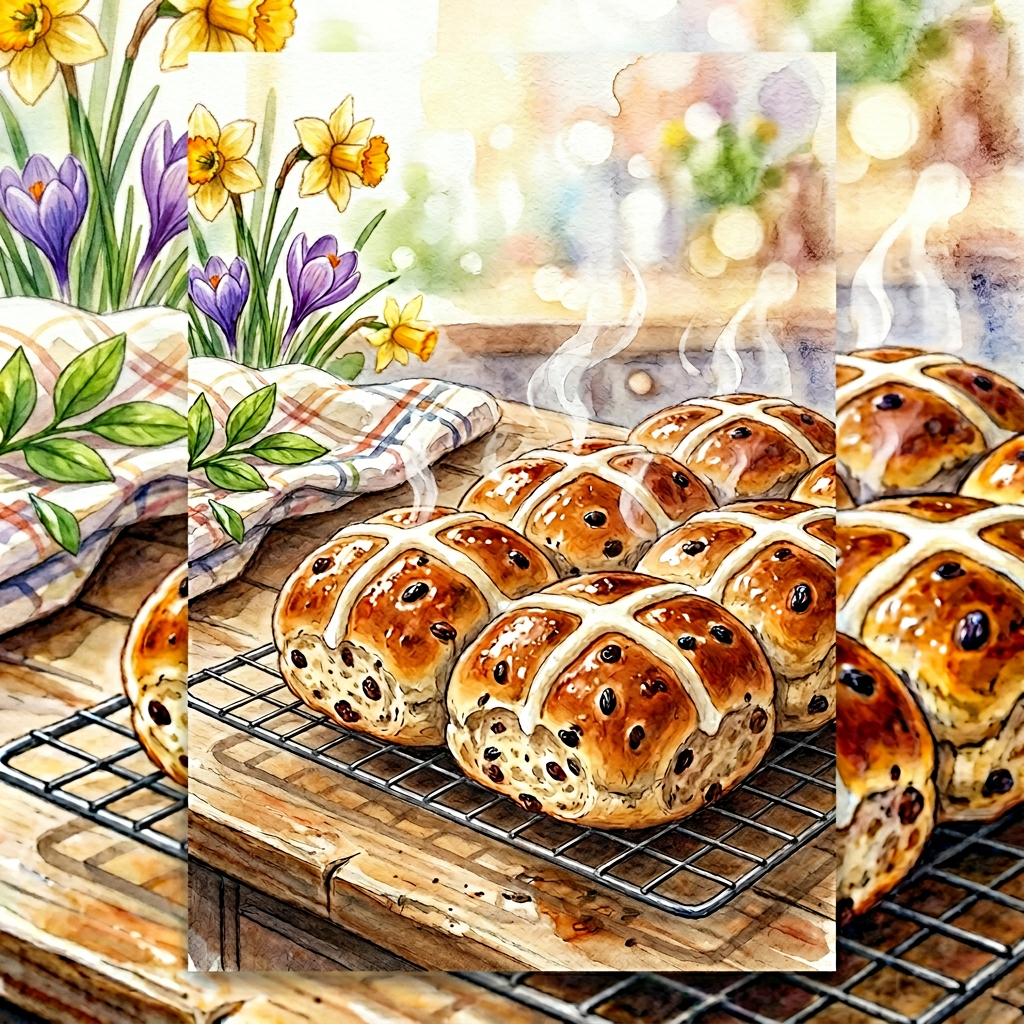 Photorealistic Hot Cross Buns preview
