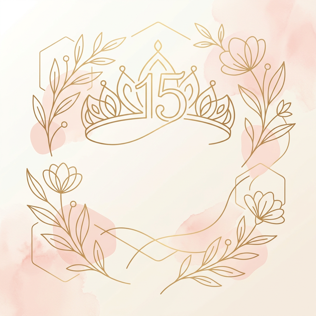 Quinceañera Gold Tiara Card preview