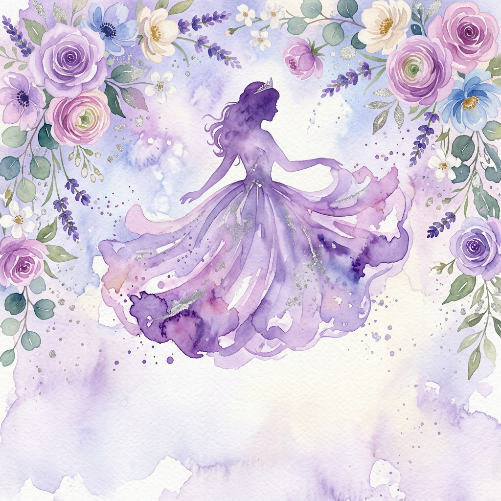 Quinceañera Lavender Waltz Card preview