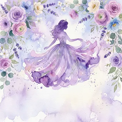 Quinceañera Lavender Waltz Card preview