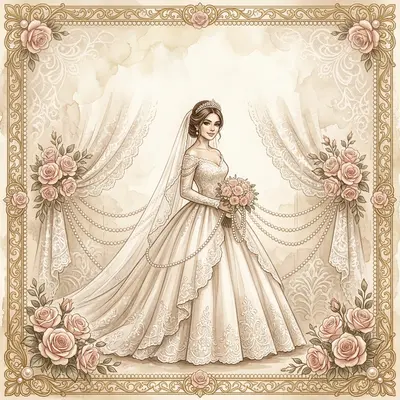 Quinceañera Lace and Pearls Card preview