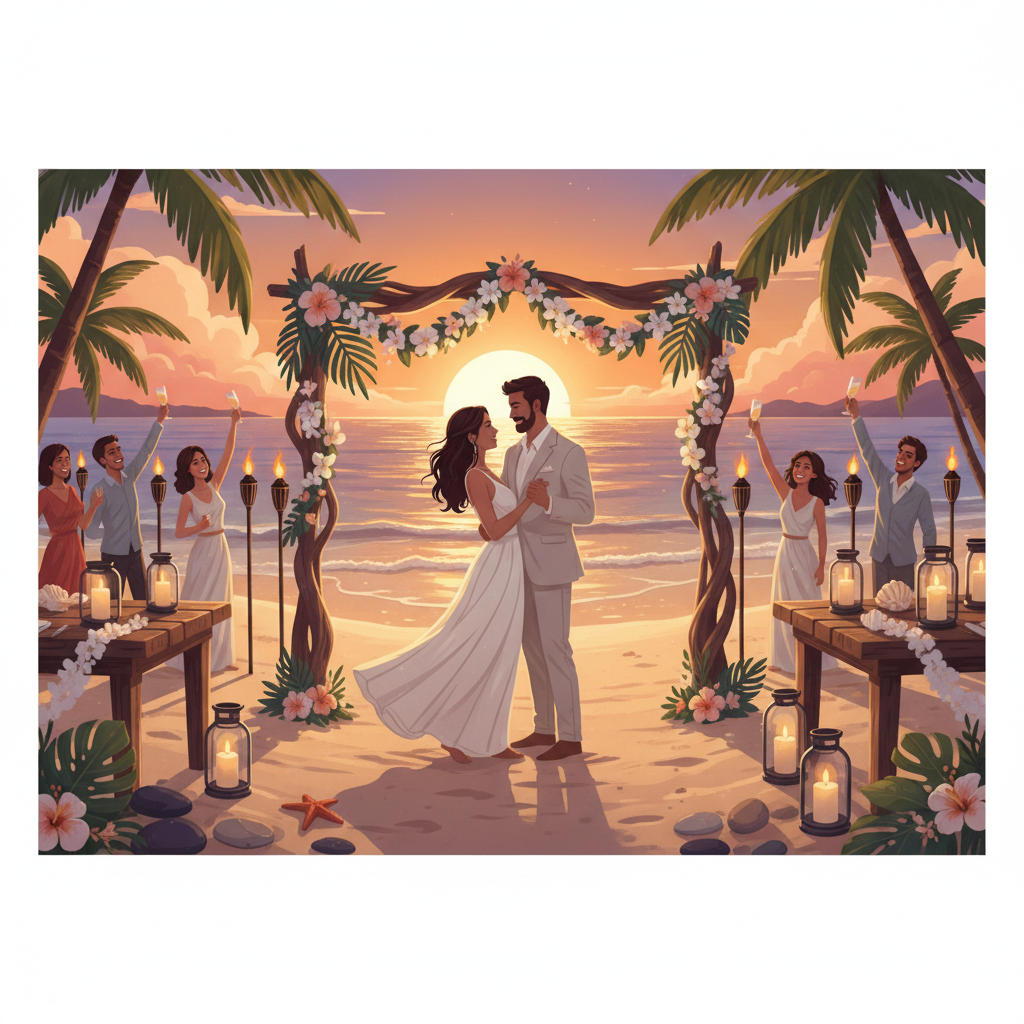 Beach Sunset Engagement preview