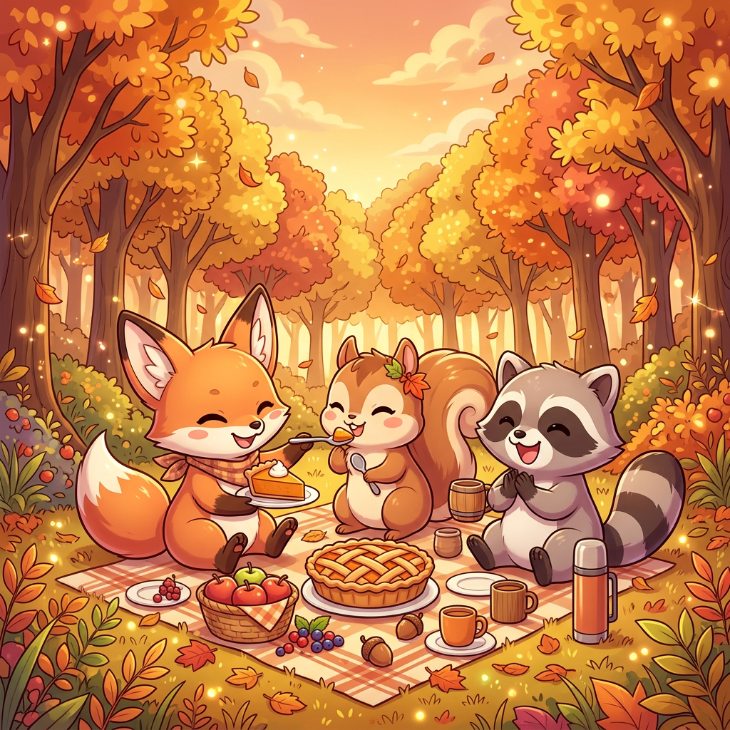 Kawaii Autumn Friends preview