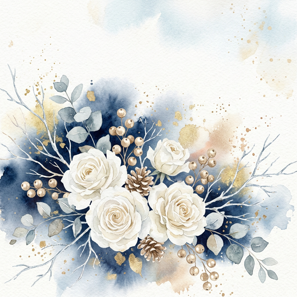 Watercolor New Year Botanicals preview