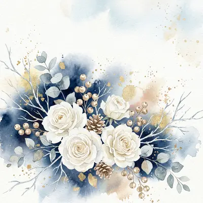Watercolor New Year Botanicals preview