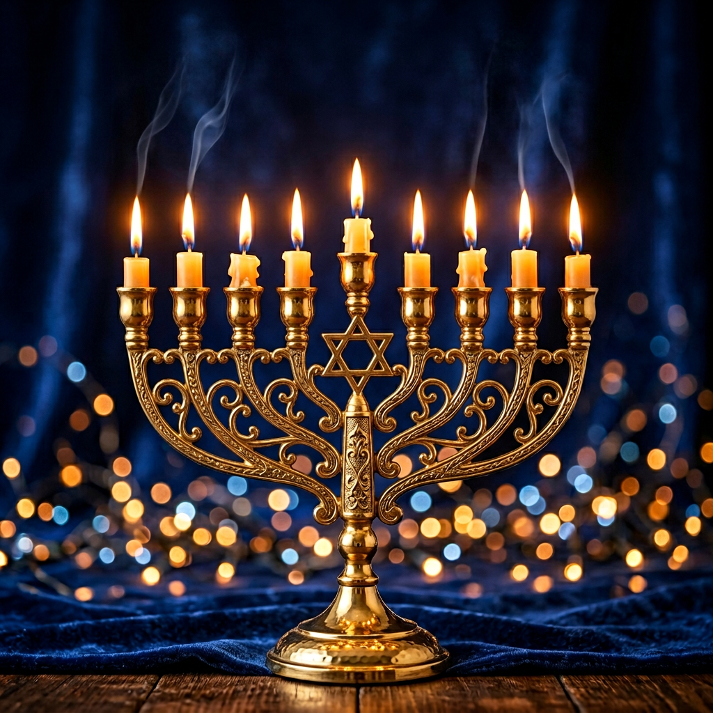 Golden Menorah Glow preview