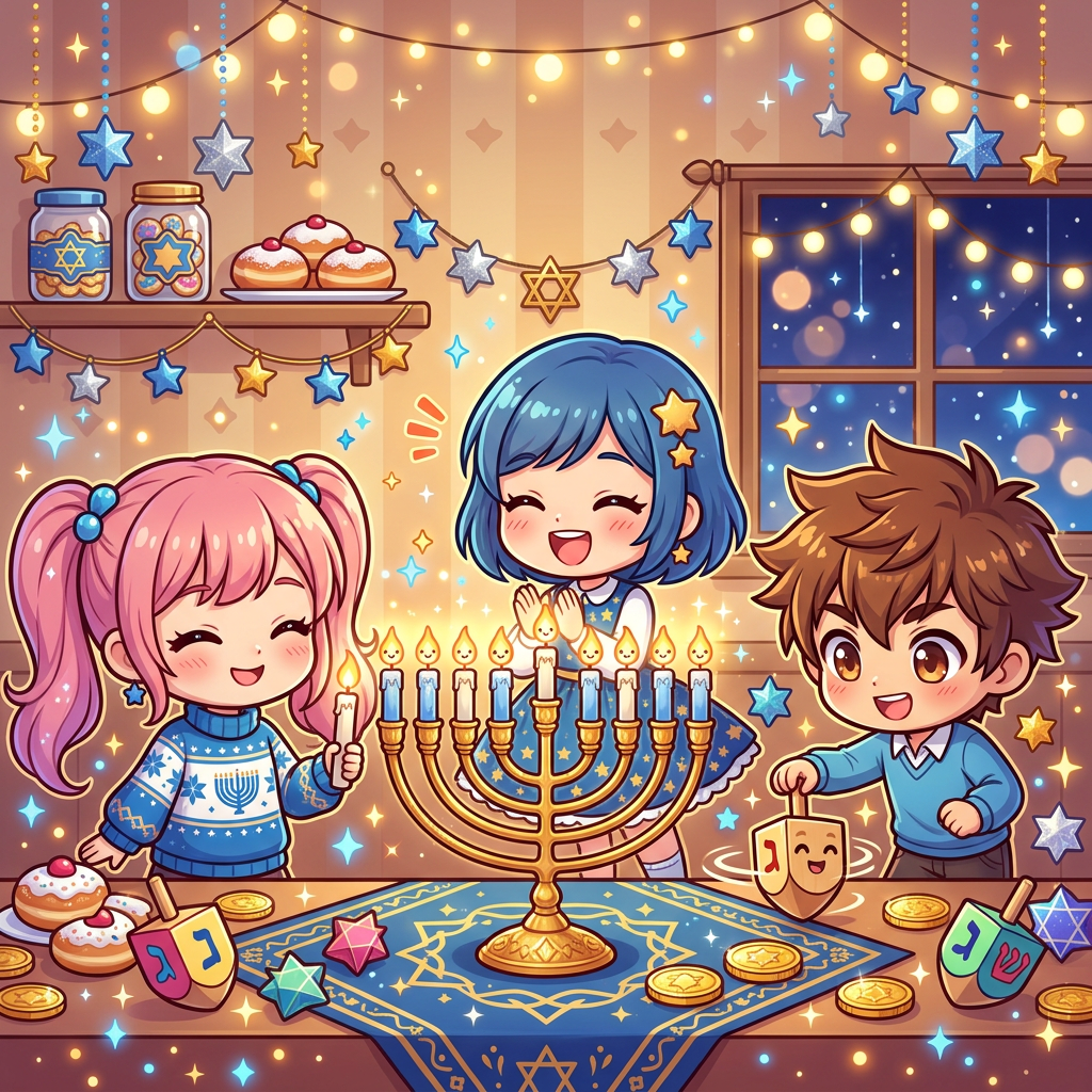 Kawaii Hanukkah Friends preview