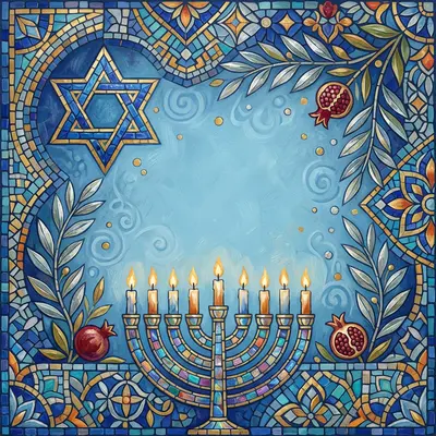 Artistic Hanukkah Mosaic preview