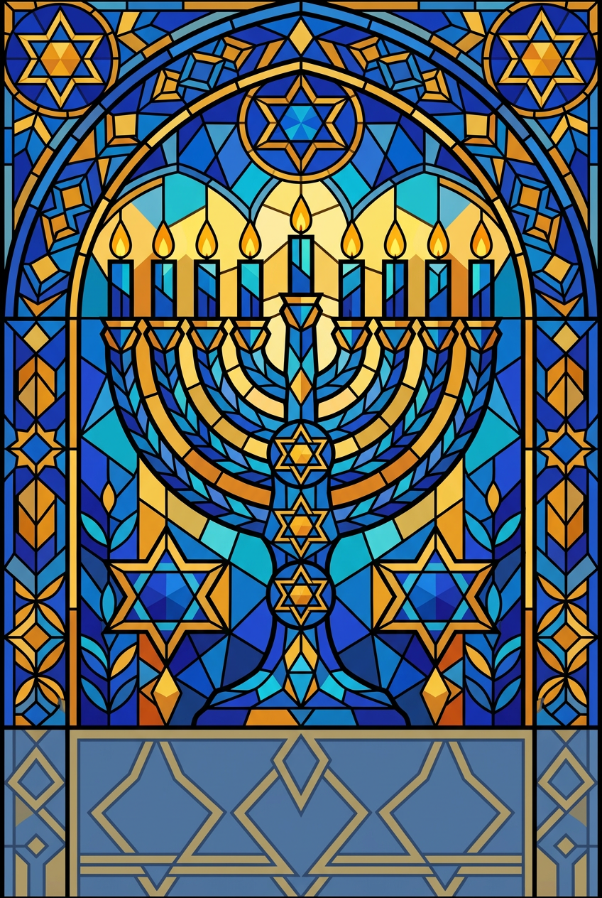 Stained Glass Menorah preview