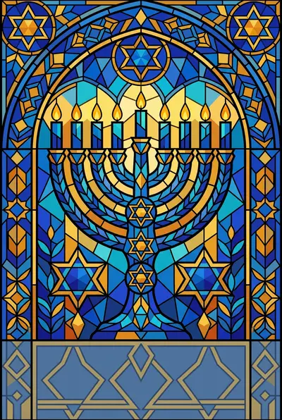 Stained Glass Menorah preview