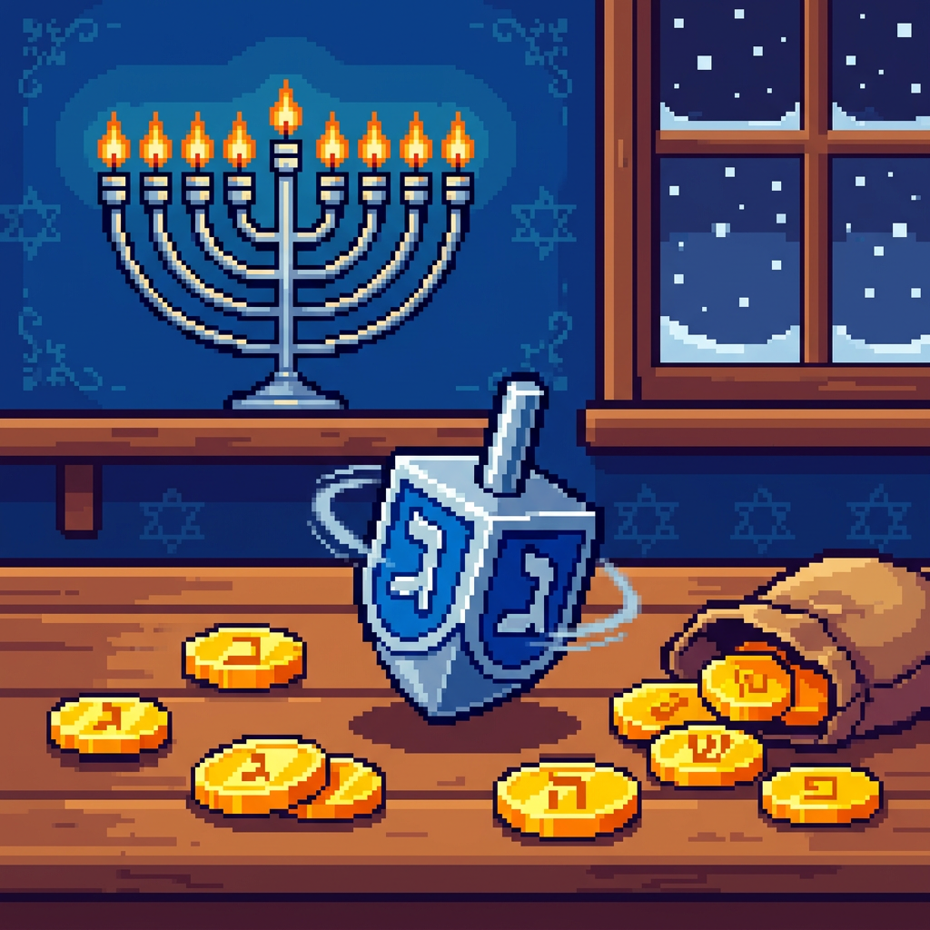 Pixel Dreidel Game preview