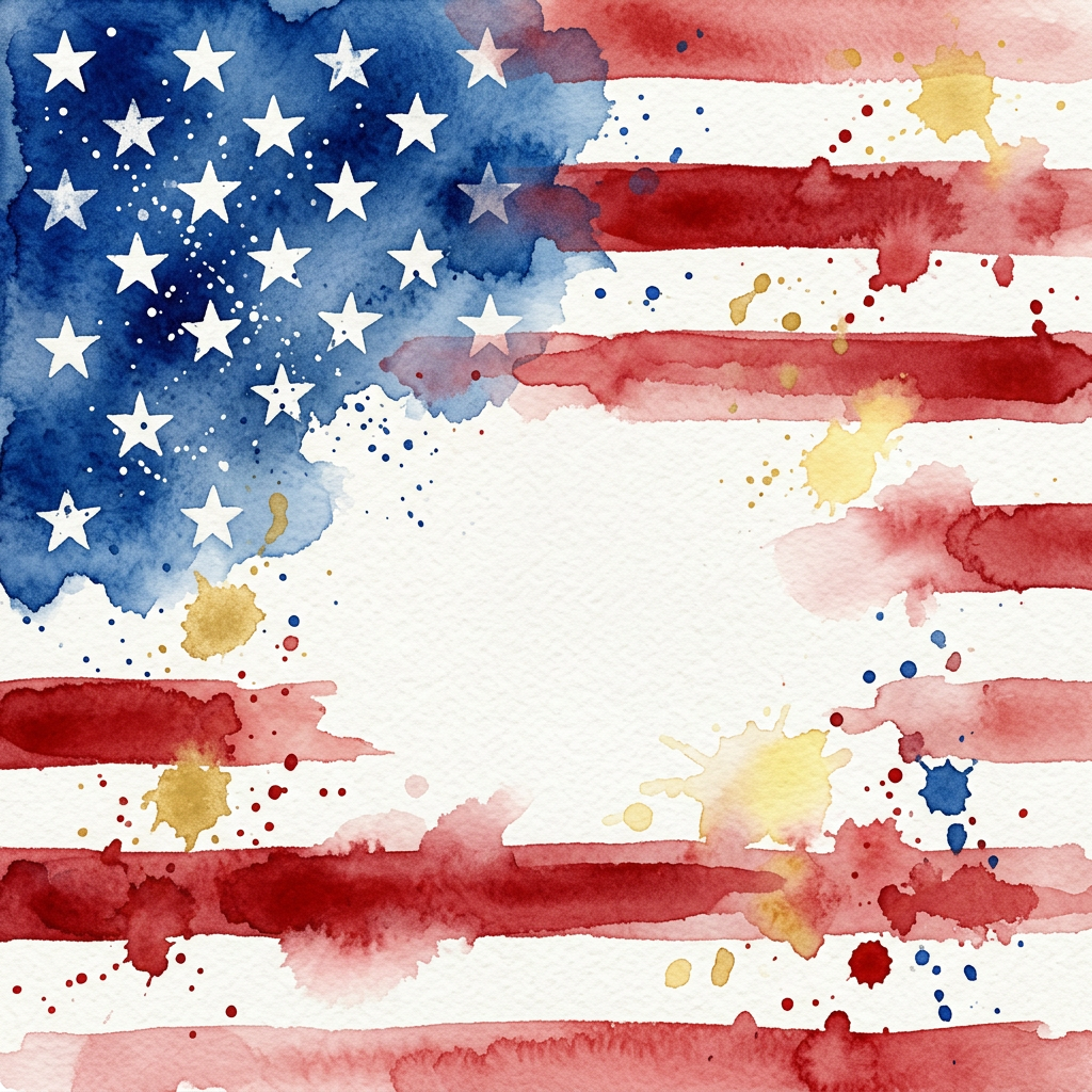 Stars and Stripes Watercolor preview