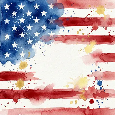 Stars and Stripes Watercolor preview
