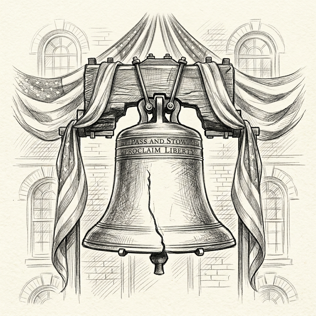 Sketched Liberty Bell preview