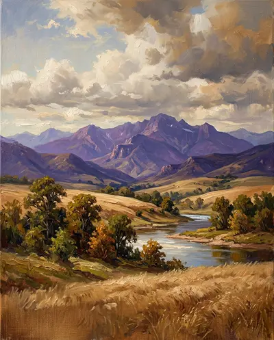 Oil Painted American Landscape preview