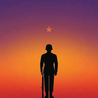 Memorial Day Soldier Silhouette preview