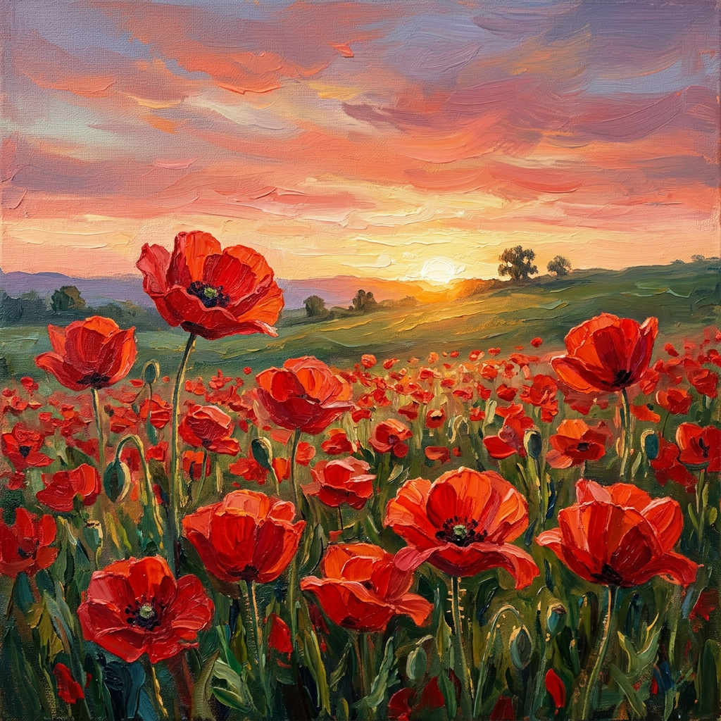 Poppies at Dawn Art Print preview