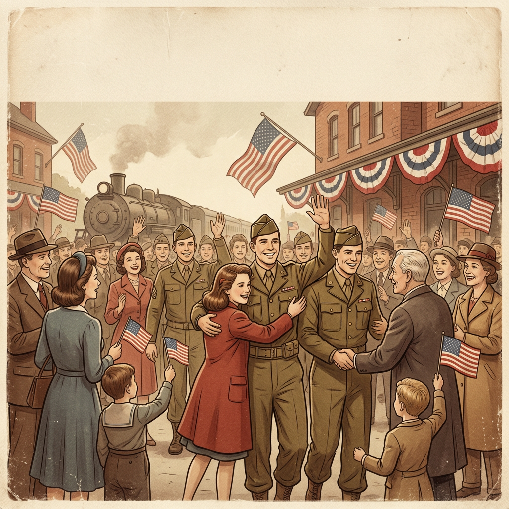 Vintage Veterans Day Postcard preview