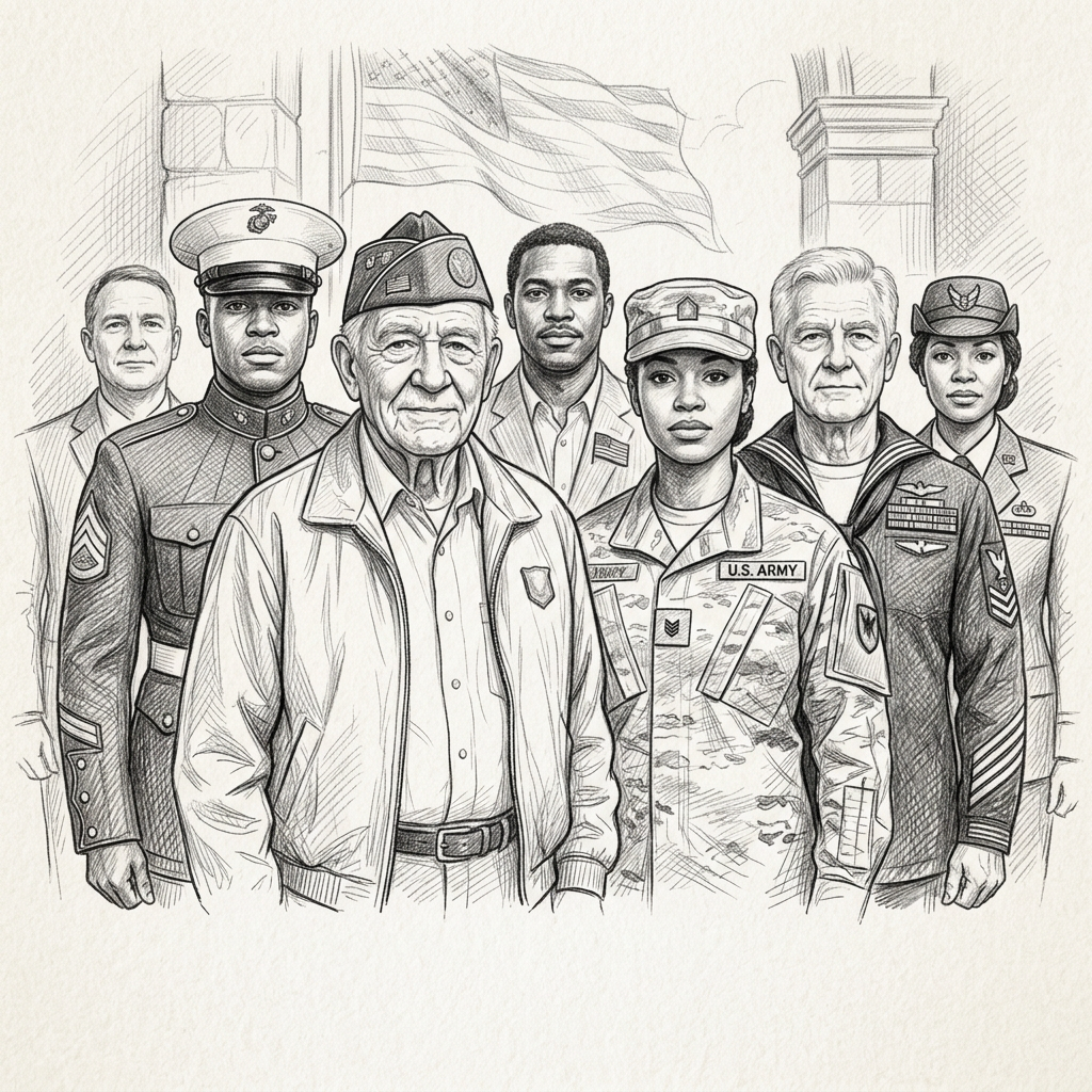 Veterans Day Pencil Sketch preview