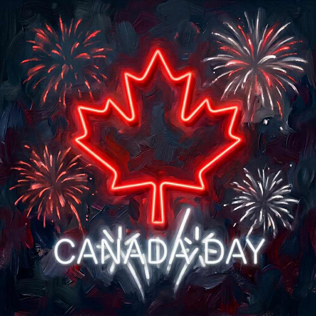 Maple Leaf Neon Art preview