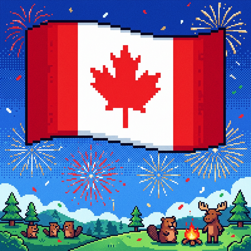 Pixel Art Canadian Flag preview