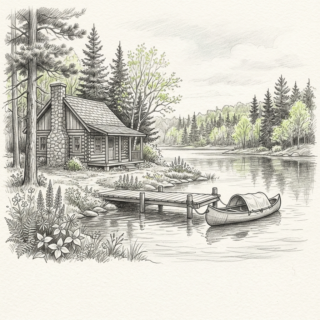 Victoria Day Lakeside Sketch preview