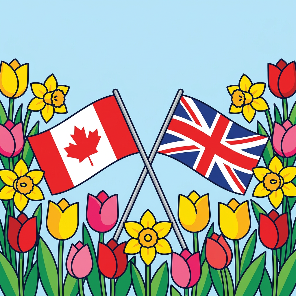 Victoria Day Flag and Flowers preview