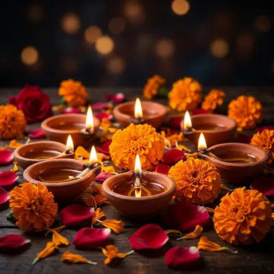 Diwali Golden Diyas preview