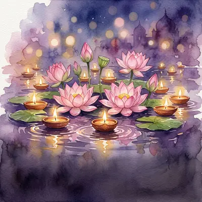 Diwali Lotus Blessings preview