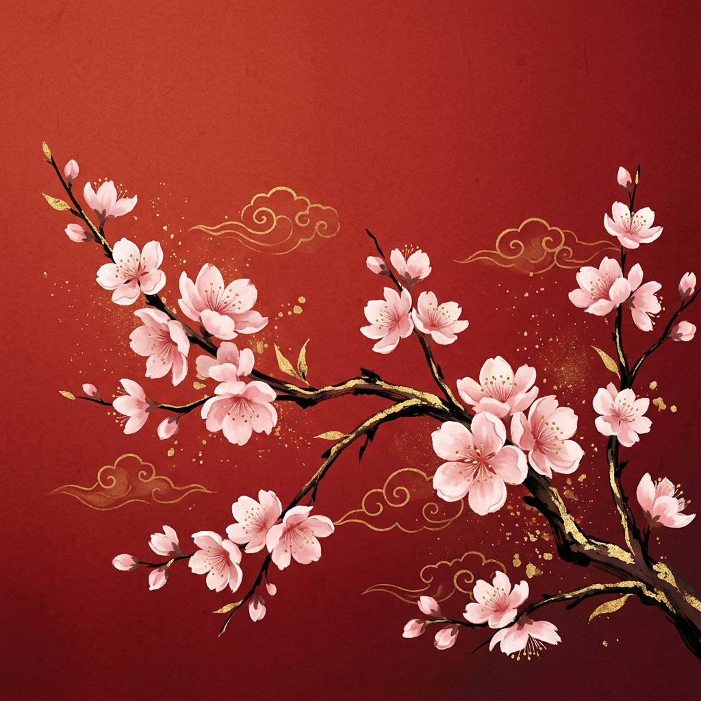Lunar New Year Peach Blossoms preview