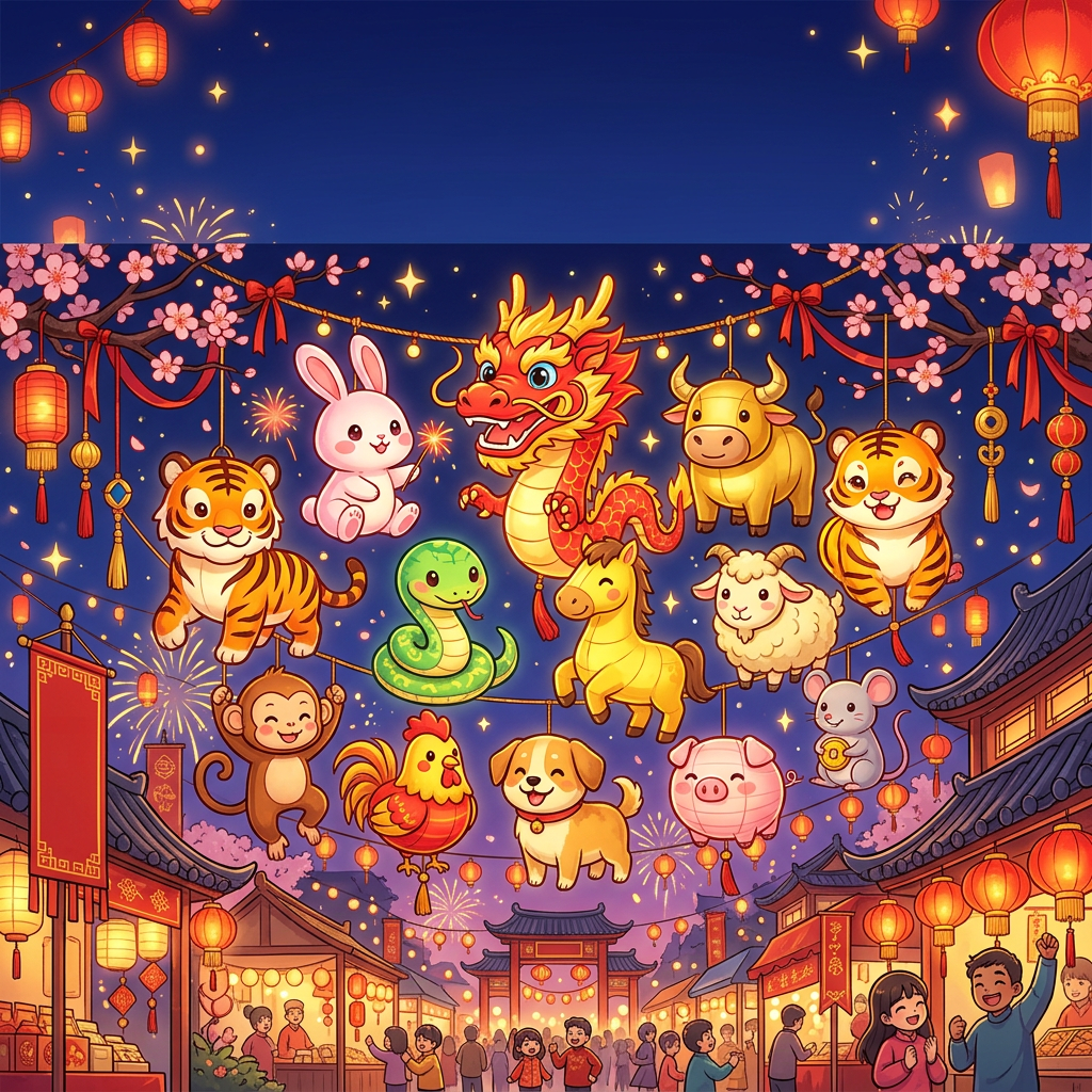Lunar Zodiac Lanterns preview